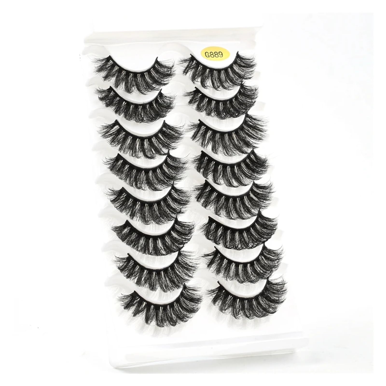 UAMOU 5/50 pudełek rosyjskie rzęsy w paski DD Curl Lashes 8 par 3D rzęsy z norek naturalne puszyste sztuczne rzęsy przedłużanie Cheerfully (Color : 8Pairs G889, Size : 5 Boxes)