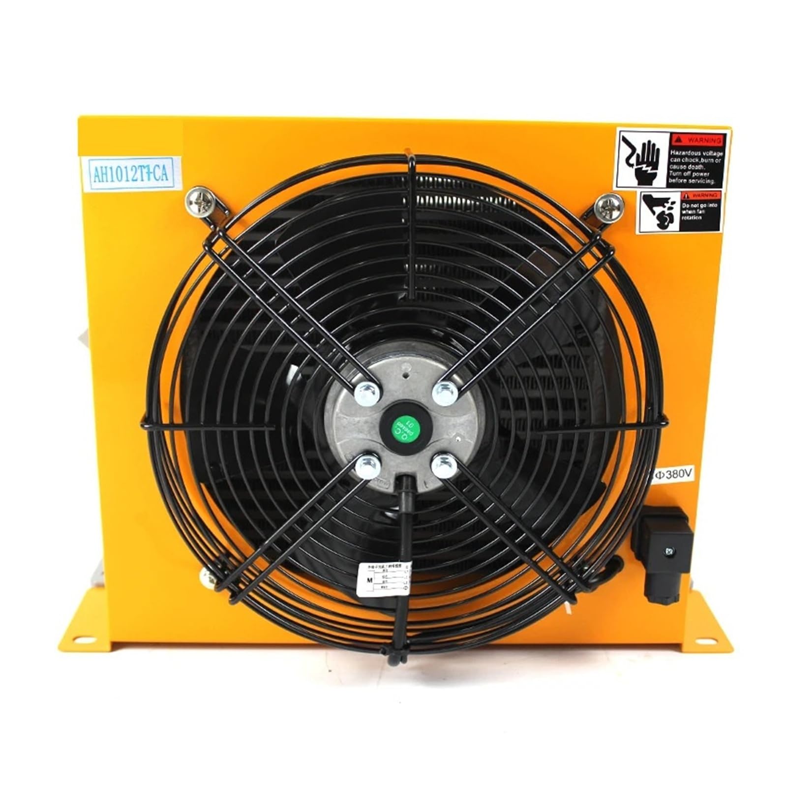 Yxzkjzj Orange Ah1012t1-Ca 100L/Min Hydraulic Oil Cooler With Bypass Valve For Hydraulic System Industrial Air Cooled Oil Radiator High-Power Wind Cooling(Ac110)