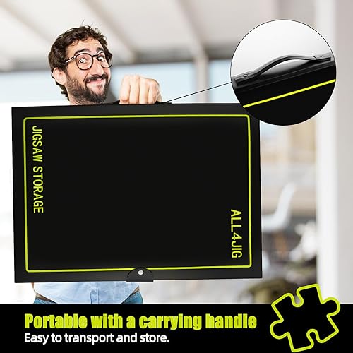 Miniatura 5 de ALL4JIG Carpeta de almacenamiento de rompecabezas para entusiastas de los rompecabezas, organizador de rompecabezas que ahorra espacio, accesorios