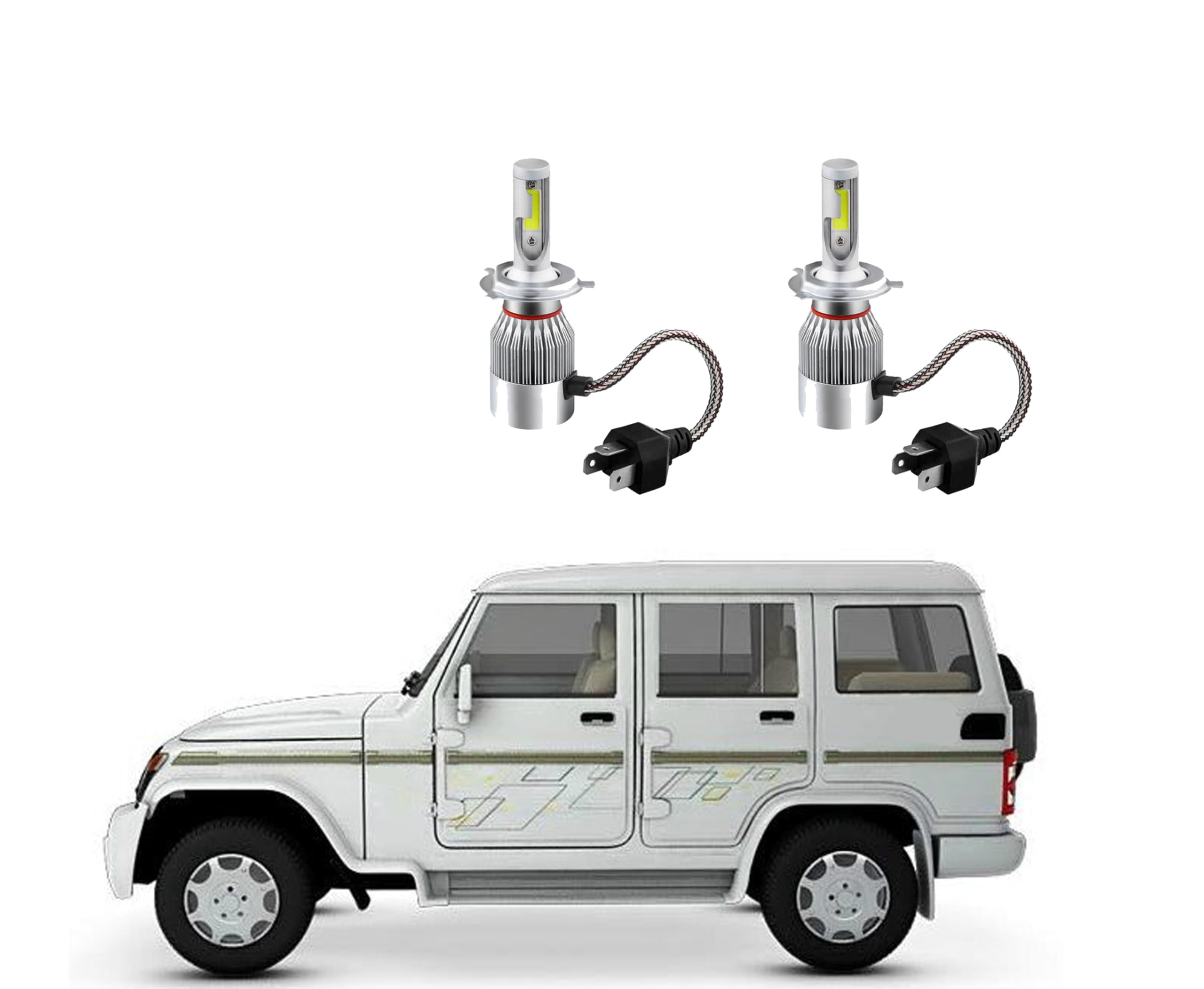 SHOPONE C6 H4 Car Led Headlight Bulb 36W LED 3800LM White Conversion Bulb Headlight Car LED (Pack of 2) For Mahindra (Bolero)-image-44