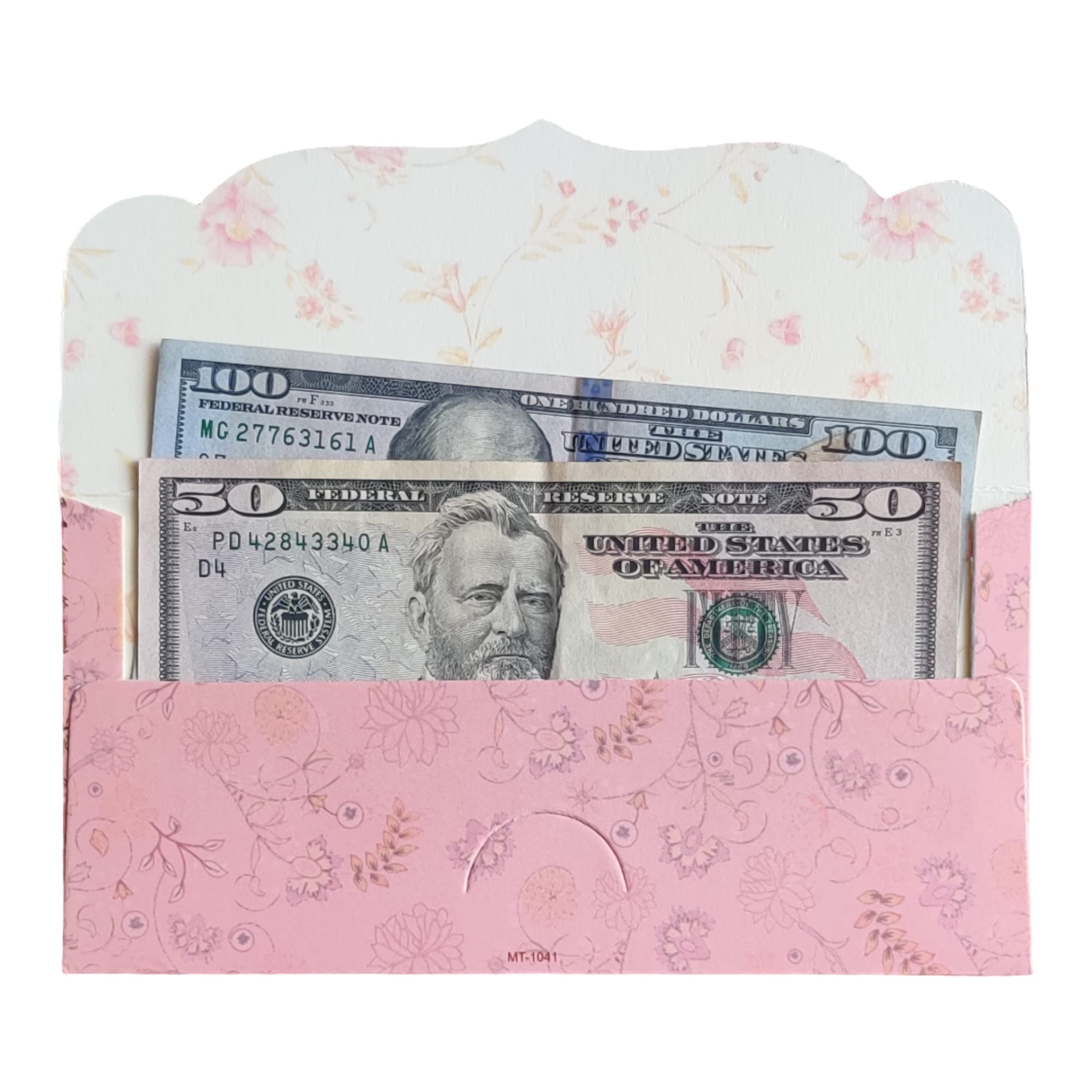 Jhintemetic® - Pack of 10 Elegant Pink and Golden Mistletoe and Lanterns Shagun Envelopes - 18.5cm x 9.0cm Perfect for Weddings, Birthdays, and Special Occasions 4