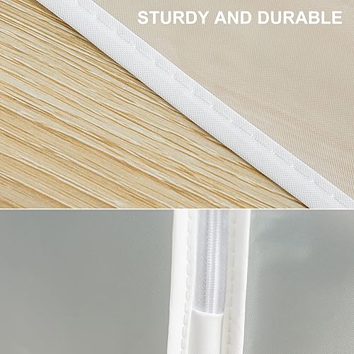 Miniatura 7 de Paquete de 2 bolsas grandes transparentes para colgar ropa de 43 pulgadas para almacenamiento de ropa bien sellada, cubierta antipolvo con para