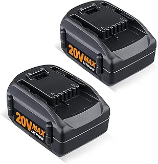 Upgraded 2Packs 6000mAh 20V Battery for Worx 20V Tools WA3578 WA3520 WA3525 WA3575 WG151s WG155s WG251 WG540s WG89 WG891-2 Packs