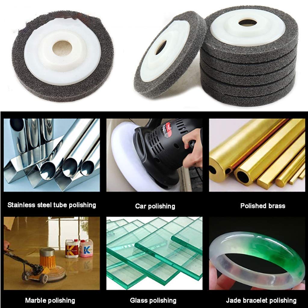 Ruota Lucidante In Fibra Di Nylon 203 Mm Per Smerigliatrici - Per Acciaio Inox, Legno, Ceramica - Foto 7