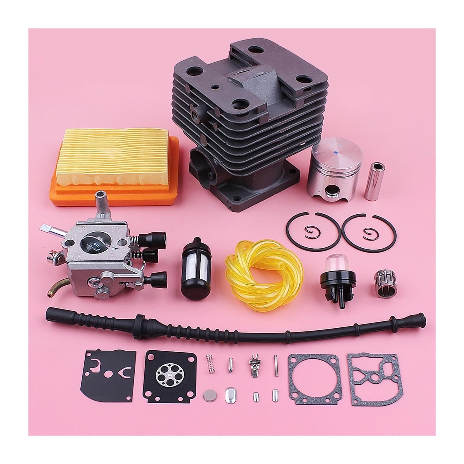 Kit de reparación de junta de llanta de tambor de piñón de embrague for Stihl MS380 038 MS 380, repuesto de motosierra, kit de pistón de cilindro de 52 mm