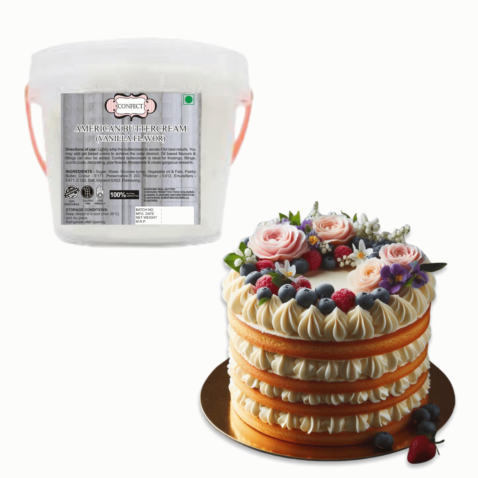 Confect American ButterCream (Vanilla Fla.) 700 Gms (Vanilla) (B0DCBWM8VY) Amazon Price History, Amazon Price Tracker