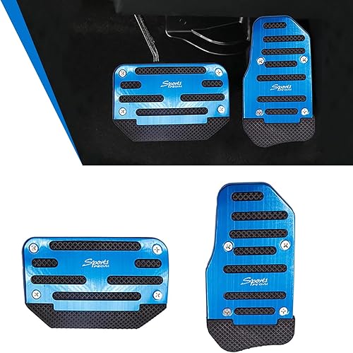 QODOLSI Juego de 2 piezas de repuesto de pedal de automóvil de transmisión automática, cubierta protectora antideslizante de seguridad para pedal de