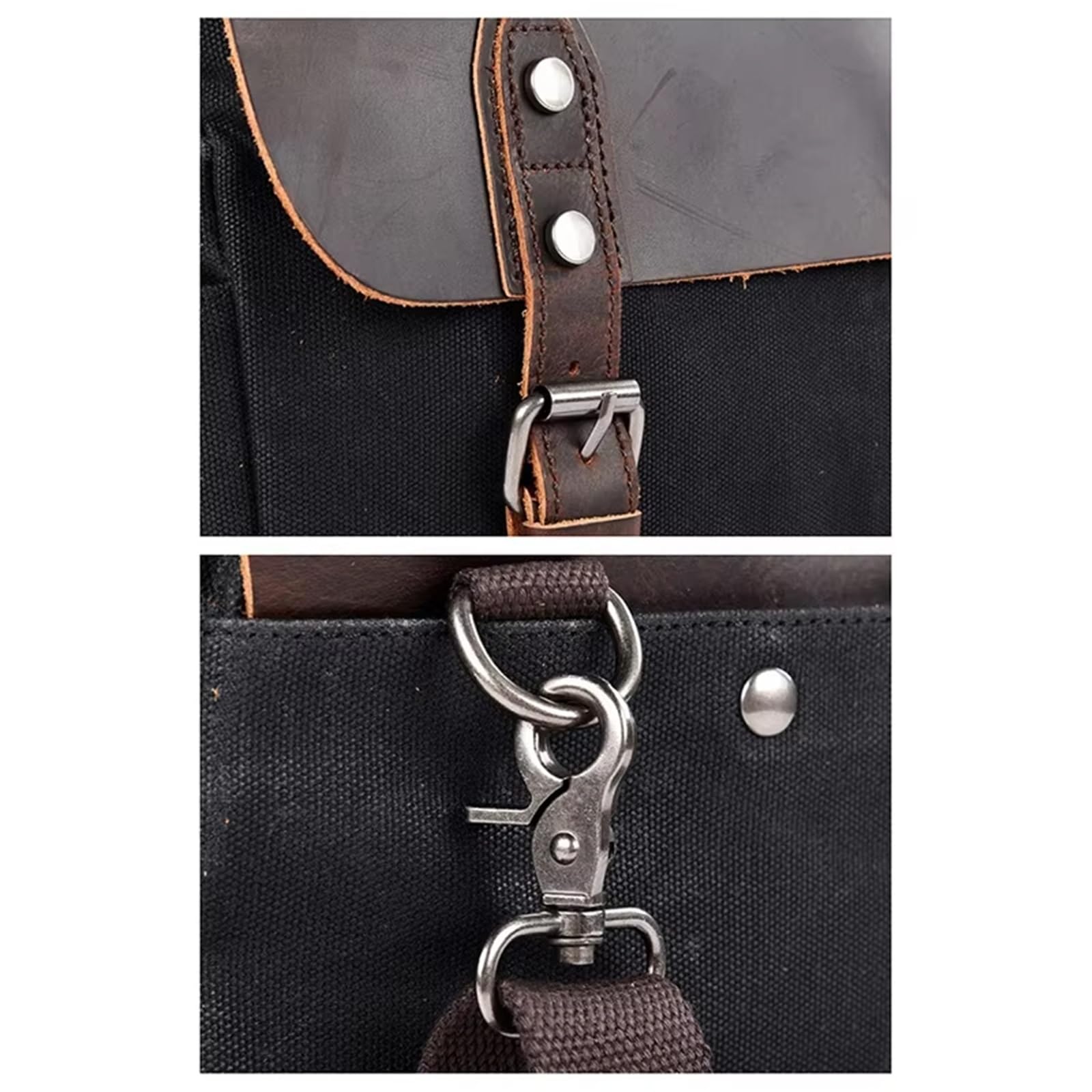 Selle Sac À Dos Moto Sacoche Latérale De Moto Vintage En Toile Cirée Pour Homme À Bandoulière