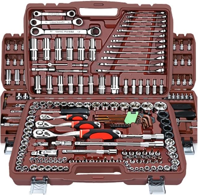 ORDALI Vehicle repair tool Socket sleeve ratchet wrench universal car repair car repair repair toolbox combination multi-function toolbox set maintenance tools and gadgets