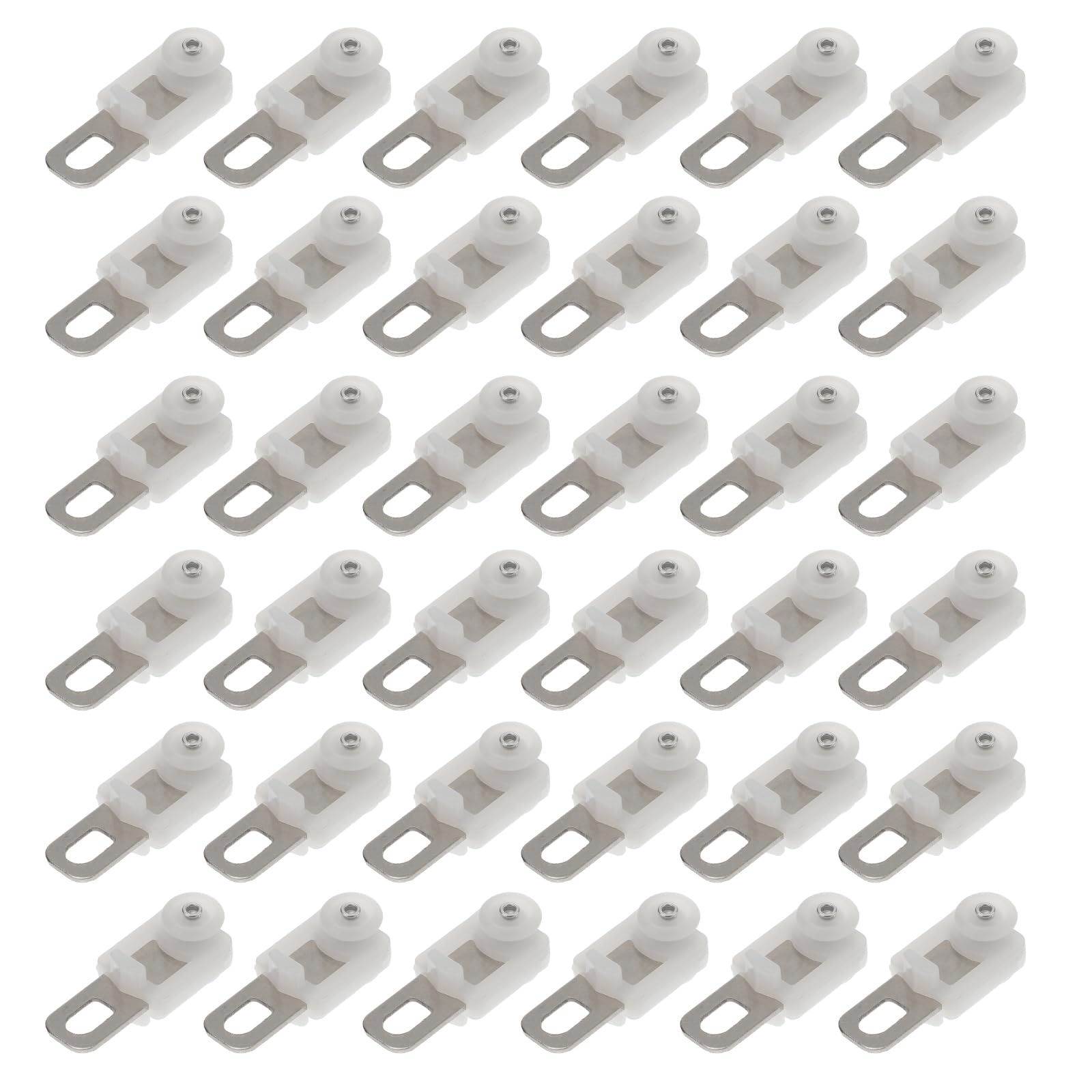 Angoily Ganci per Tende 50Pcs Pista della di Finestra A Tende Pista Carrier Scivolo Ruote Panneggio Binario di Scorrimento Aliante Ganci Hardware per La Casa