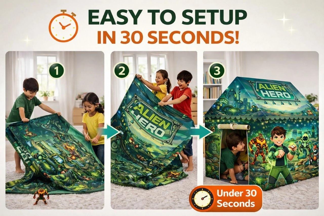 Candy Play Tent House for Kids - Foldable & Easy Setup -3
