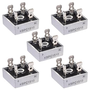 KBPC1510 Bridge Rectifier Diode 15A 1000V KBPC 1510 Electronic Silicon Mini Rectofier Diodes Ac to Dc 15 Amp 1000 Volt 4-PinPack of 5Pcs