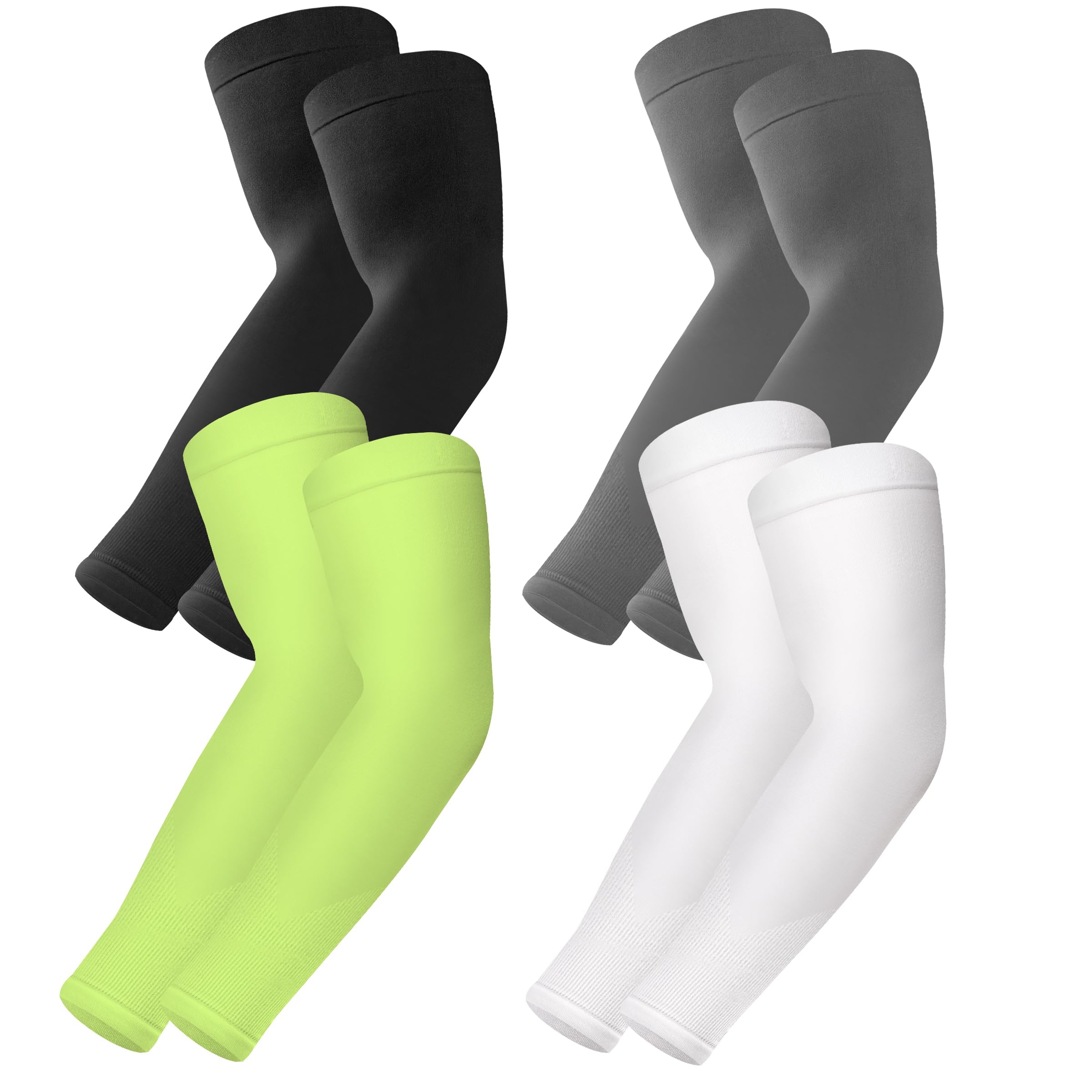 BHYTAKI UV Sun Protection Arm Sleeves, UPF 50 Sports Cooling Arm Compression Sleeves for Men Women Teenager