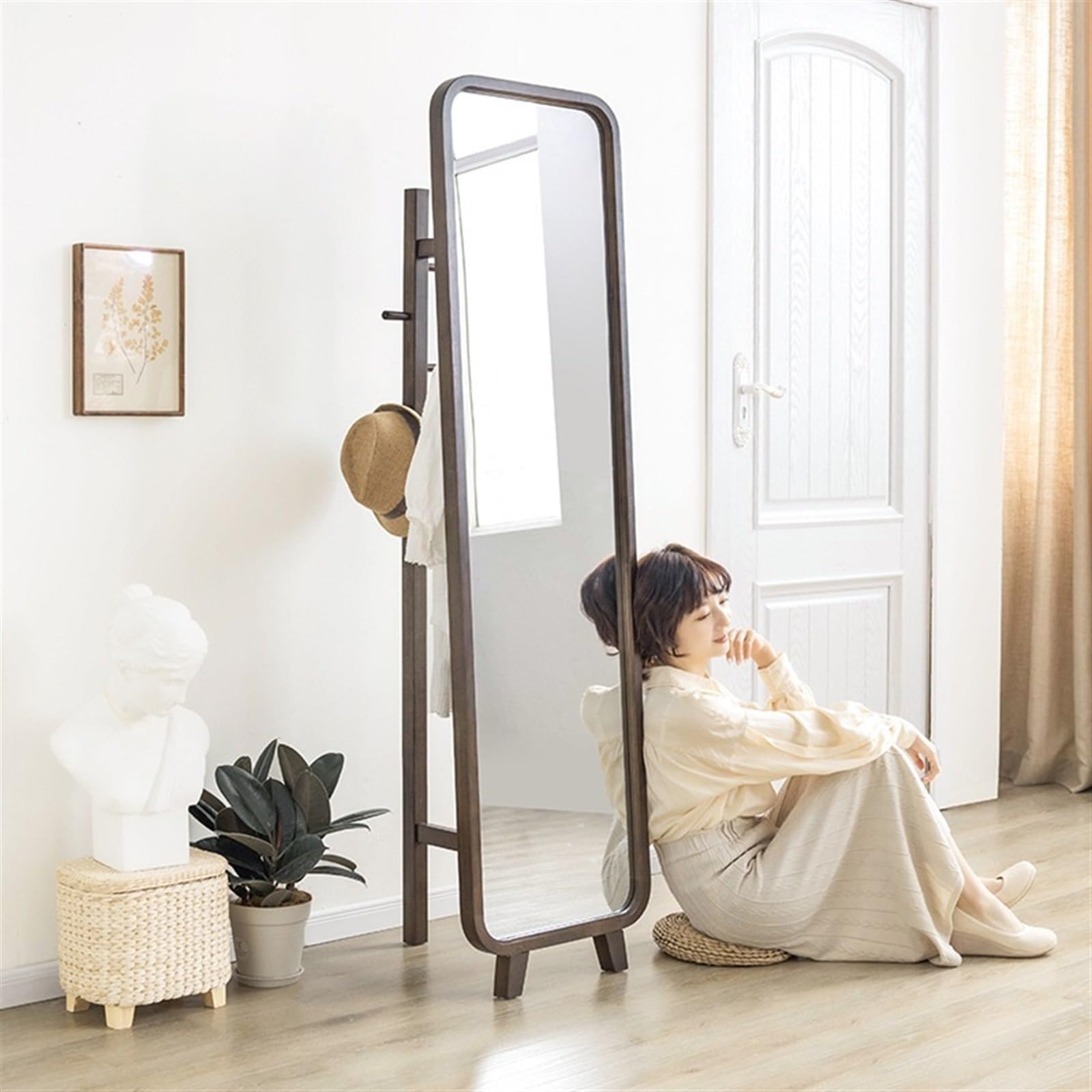 long mirror dressing YUXING1205 Floor Solid Wood Full-Length Mirror, Home Bedroom Mirror, Multi-Functional Dressing Mirror, Hanging Clothes Hanger, Floor-Standing Full Length Mirror(Walnut Color) : Home & Kitchen Size:0-3M If looks could kill” Its sleek aluminum alloy FB - Summer Dresses