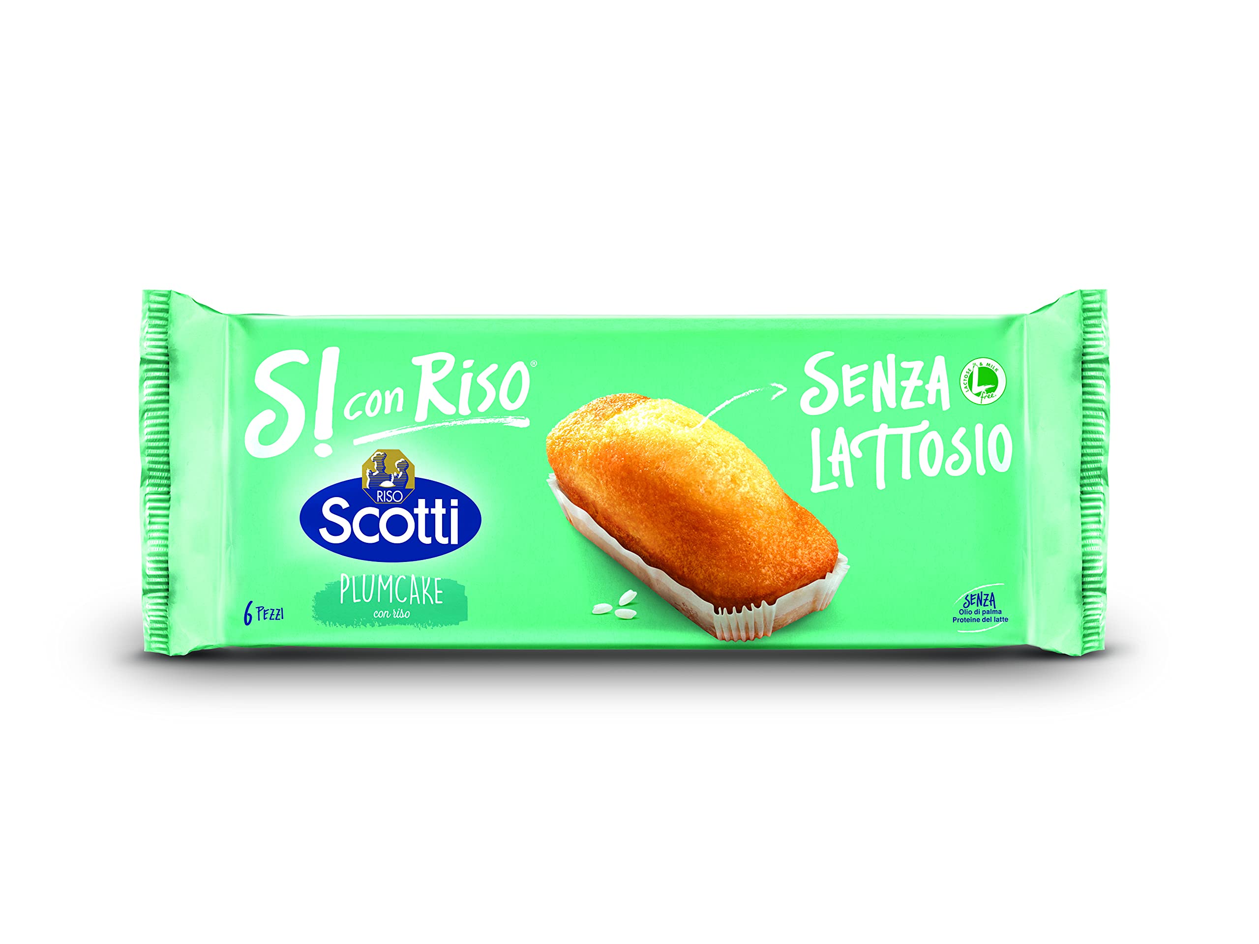Riso Scotti PlumCake con Riso Senza Lattosio 190 g sin aceite de palma sin proteínas de leche