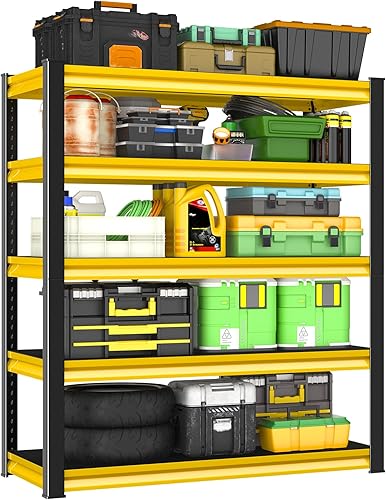 Miniatura 11 de Estantes de almacenamiento de garaje de 1400 libras resistentes, 35 pulgadas de ancho x 16 pulgadas de profundidad x 66 pulgadas de alto, estantes