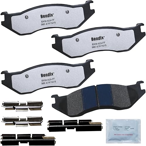 Miniatura 230 de Bendix Fleet Metlok MKD1770FM Pastillas de freno delanteras semimetálicas para Ford Expedition 2017-2010, F-150 2017-2010, Lobo 2020-2009, Lincoln