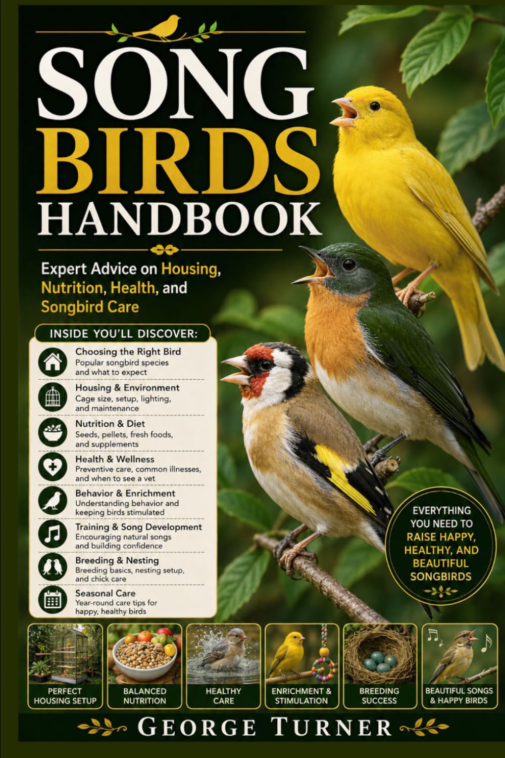 song birds Handbook: Expert Advice on Housing, Nutrition, Health, and Songbird Care