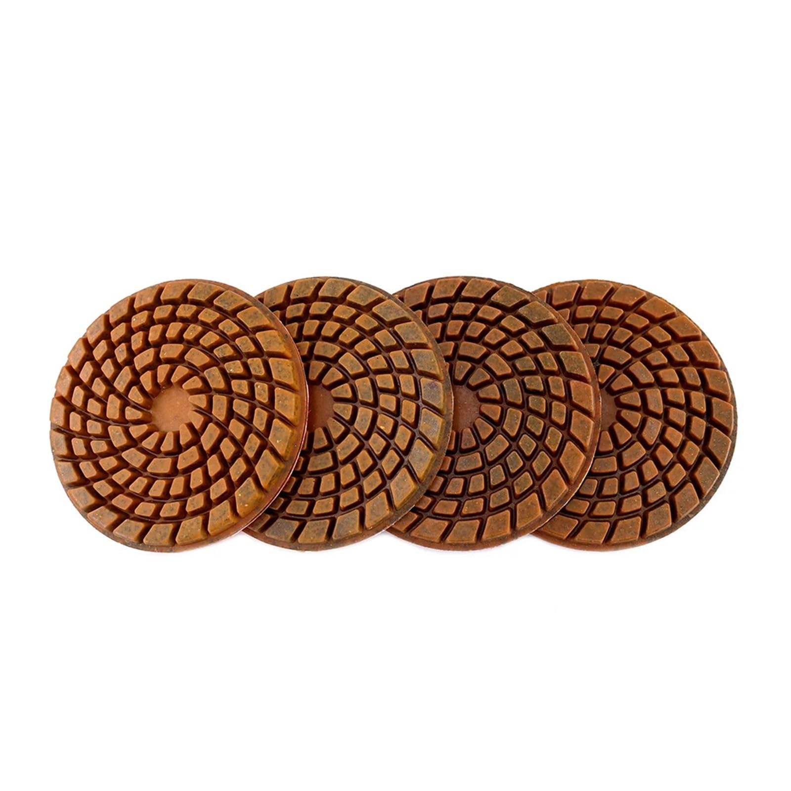 4 Pezzi da 4 Pollici di tamponi for lucidatura in Rame, abrasivi bagnati, for Il restauro di Granito, Marmo, Cemento, Pavimenti, tamponi da Taglio(2)