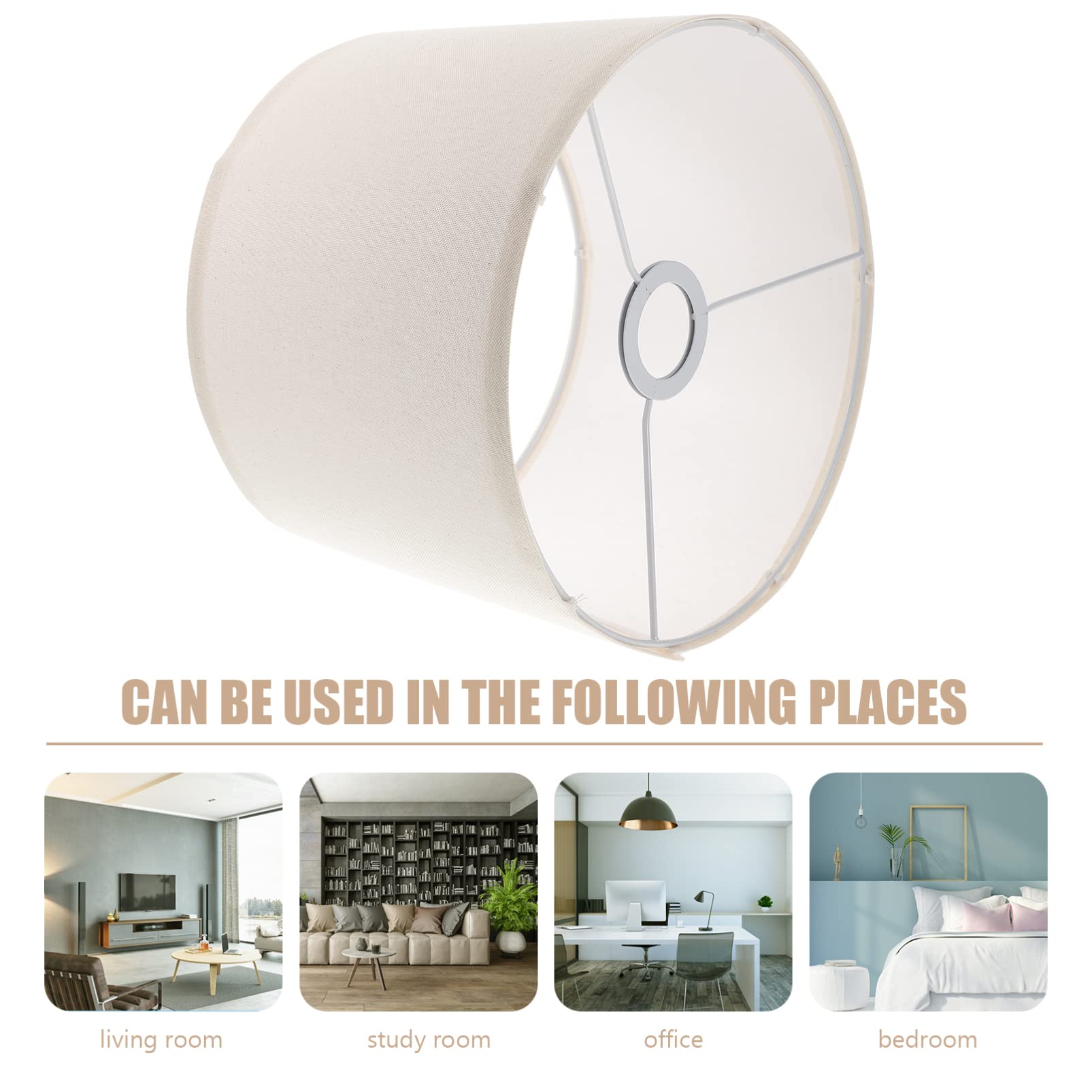 SHERCHPRY 2pezzi Paralumi Tessuto Per Lampade Da Tavolo e Sospensione Da Illuminazione Decorativa Per Camera Letto Soggiorno Ufficio e Cucina