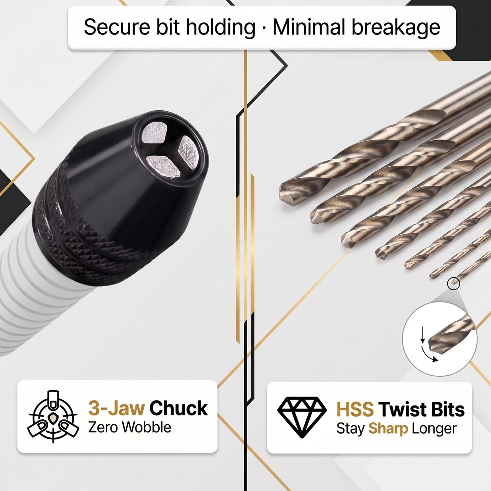 Pin Vise Hand Drill Kit - 22 Micro Bits -4