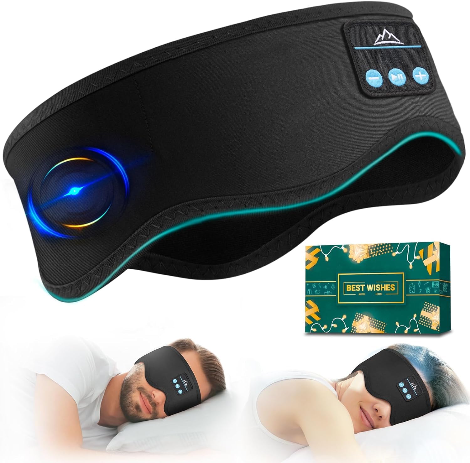 ZZZSTORESleep Headphones, Sports Headband with Soft Cozy Earbuds Comfortable, Headphones Headband with Ultra-Thin HD Stereo Speakers Perfect for Workout,Running,Yoga,Travel (black.)