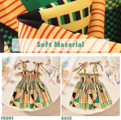 Miniatura 5 de Aalizzwell Vestido fruncido con tirantes delgados para bebés y niñas