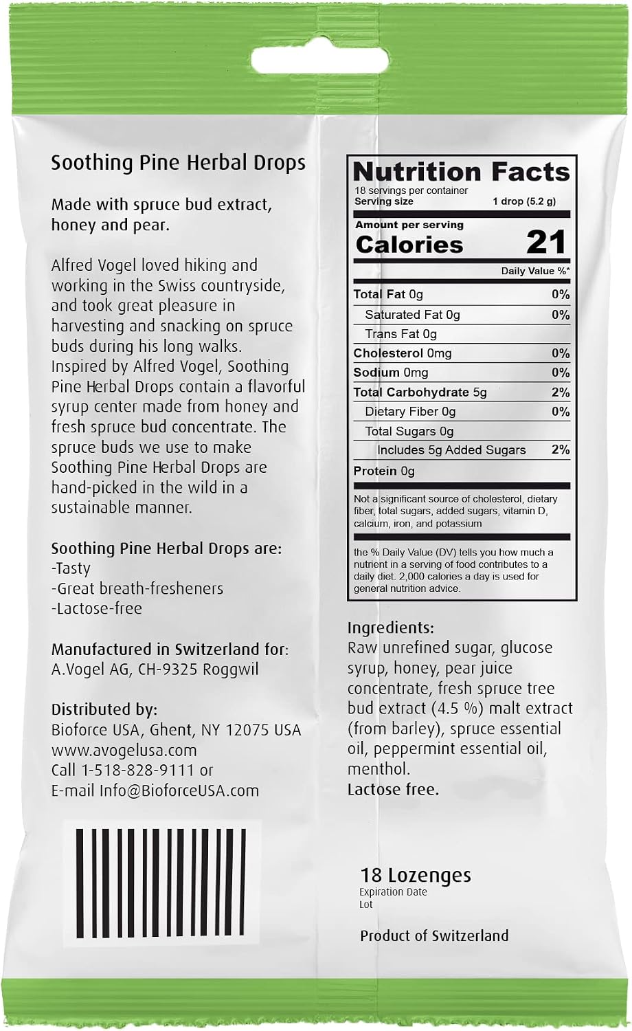 A.Vogel Cough Drops Soothing Pine - 18 Lozenges (3-pack)