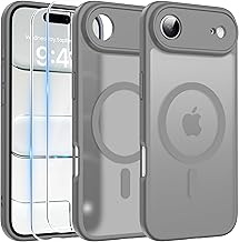 FLLAO Magnetic Mobile Phone Case for iPhone Air, Case with 2 Screen Protectors, Compatible with Mag-Safe Translucent Matte Protective Case, Shockproof, Scratch-Resistant, Matte Case, iPhone Air 6.5