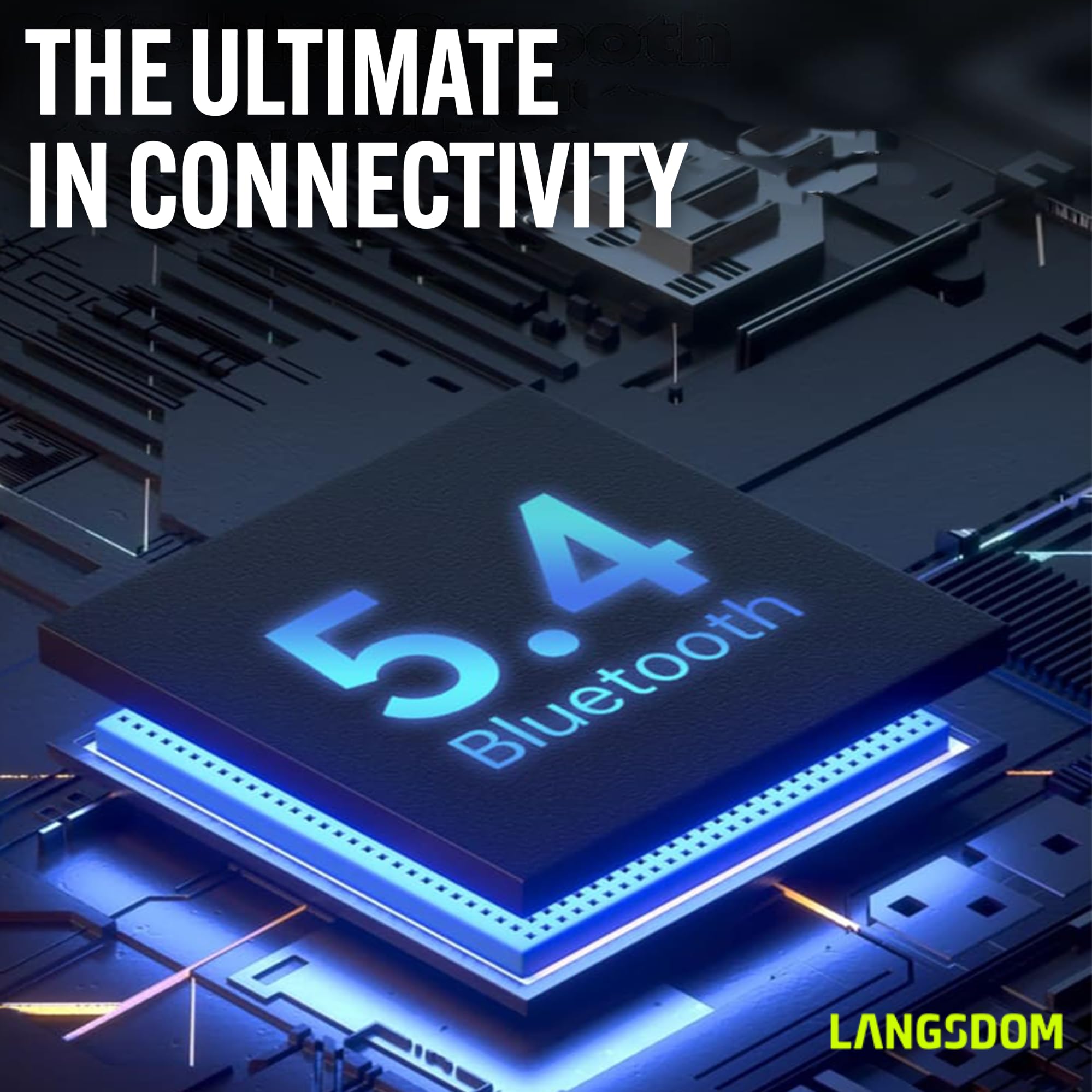 Langsdom BE17 Cuffie a Conduzione Ossea con Orecchio Aperto, IPX8 Impermeabili, 10h di Autonomia, Bluetooth 5.4, Memoria Integrata da 32 GB, Leggere e Comode per Sport, Corsa e Nuoto