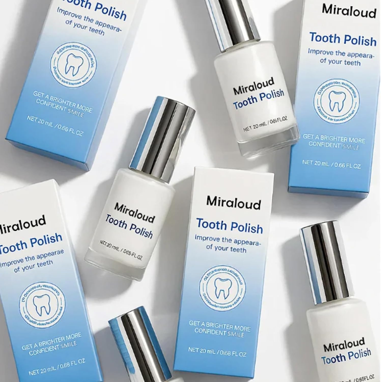 Tooth Polish, Miraloud Teeth Paint - Instant Clean Smile, Natural Teeth Whitening Paint, Portable Gentle Teeth Whitening Makeup Kit, Safe Formula & Long-Lasting Results (1 PCS)