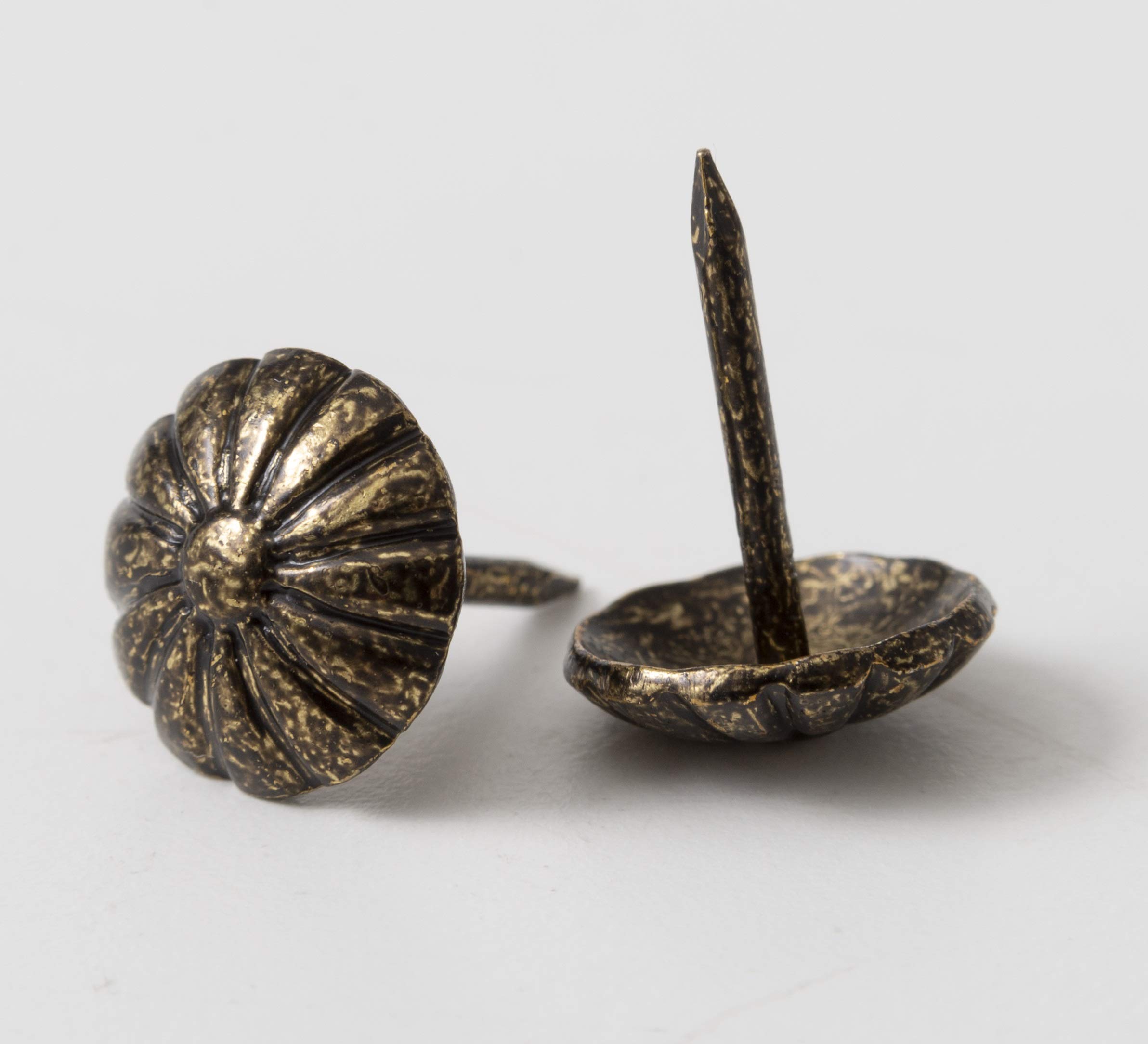 IPEA Chiodi da Tappezzeria Fiore 200 pezzi Borchie Decorative Oro Antico 11 x 12 mm Made in Italy