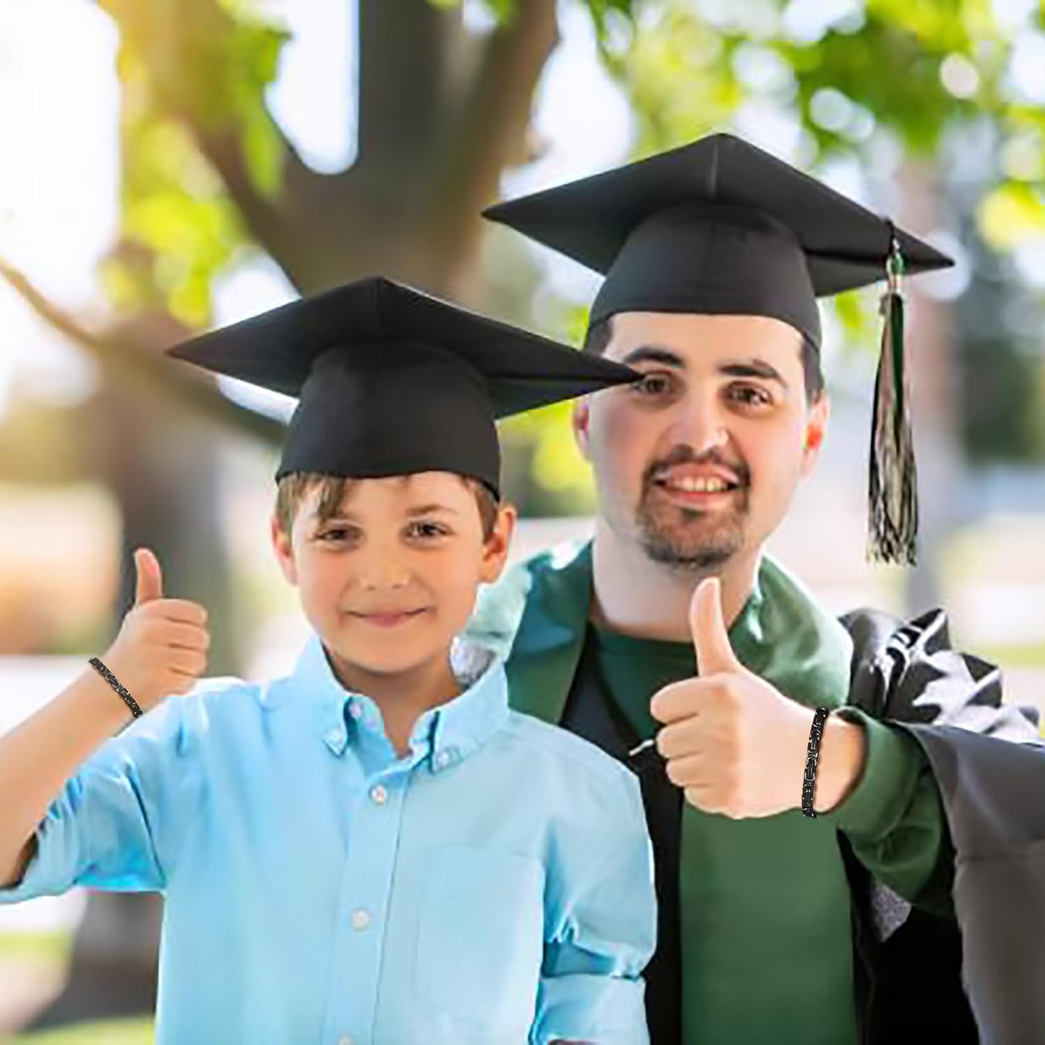 MGOOL To My Grandson Bracelet Grandson Gifts From Grandma Grandparents Graduation Birthday Christmas Gifts With Message Card＆LED Gift Box - Image 4