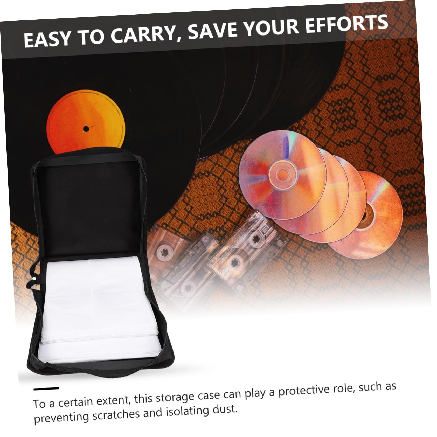 BESTYASH Custodia per Dvd e CD Porta Dvd e CD Borsa Organizer Resistente e Pratica per Cinema o Auto
