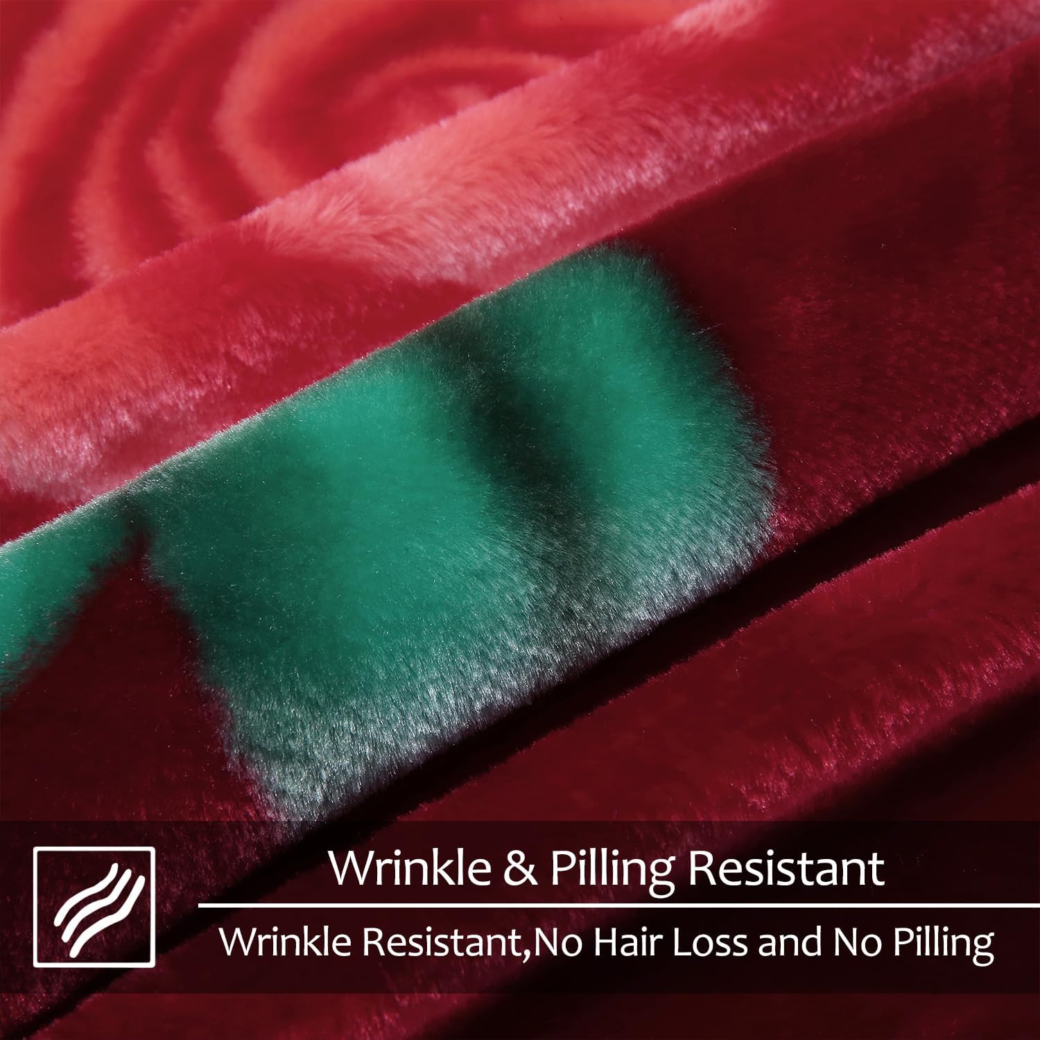 JYK Korean Mink Fleece Bed Blanket Queen Size 75" x 87", 5 Pounds - 2 Ply Reversible Silky Soft Plush Warm, Comfy Blanket for Autumn, Winter -Rose/Virgin Mary - Image 7