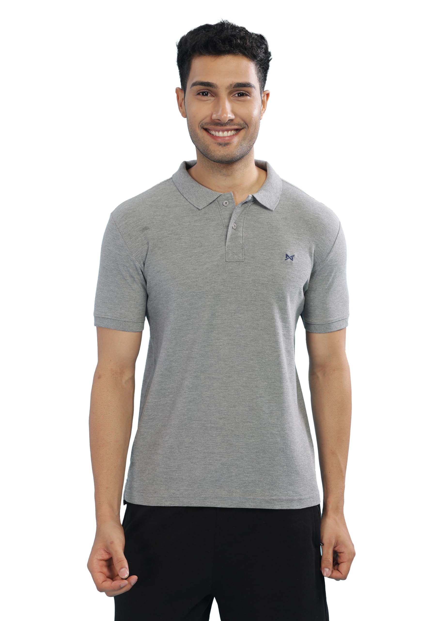 force nxt Men's Solid Regular Fit Polo Shirt-picture-33