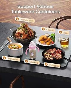 iTRUSOU Electric Warming Tray - Full Surface Heating,Rollable & Portable,Premium Silicone Nano-Material,3 Temperature Settings,Auto Shut-Off -Versatile Food Warmer for Gatherings,Parties,Everyday Use