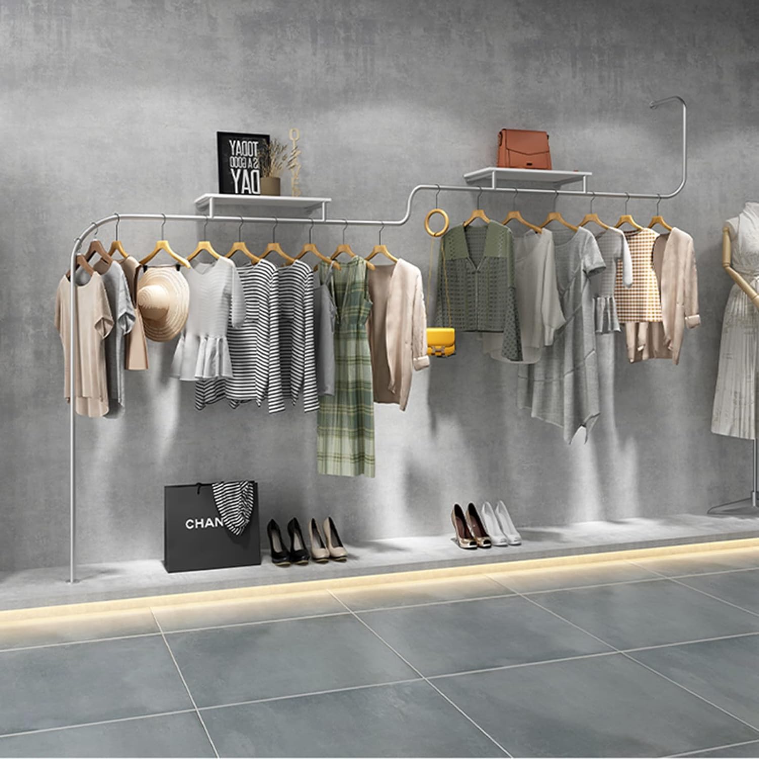 Articoli per Uso Quotidiano Espositore Creativo Appendiabiti Appendiabiti a Parete Espositore per Abbigliamento Scaffale per Abbigliamento,Appendiabiti per Tubi Industriali,Esposit