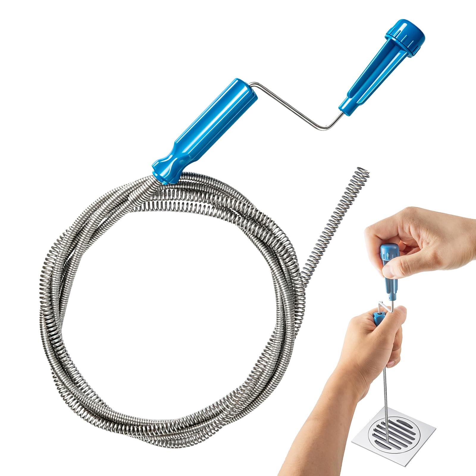 ONEKIUK 3M Drain Snake, Manual Drain Auger Sink Unblocker Tool
