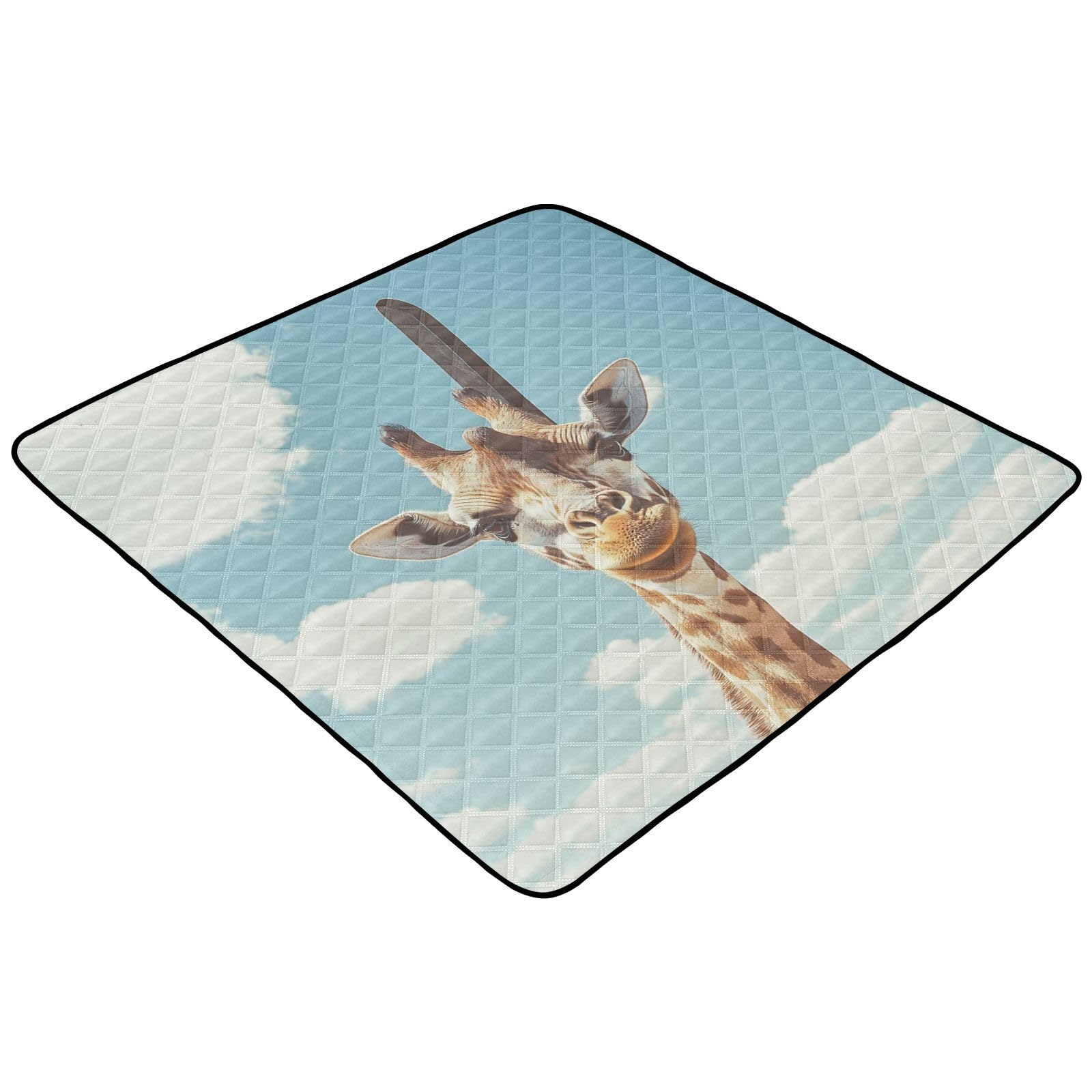 Kigai Cute Giraffe Baby Play Mat for Floor and Playpen 50x50 inch Non-Slip Baby Activity Playmat Waterproof Foldable Crawling Mat for Infants Toddlers