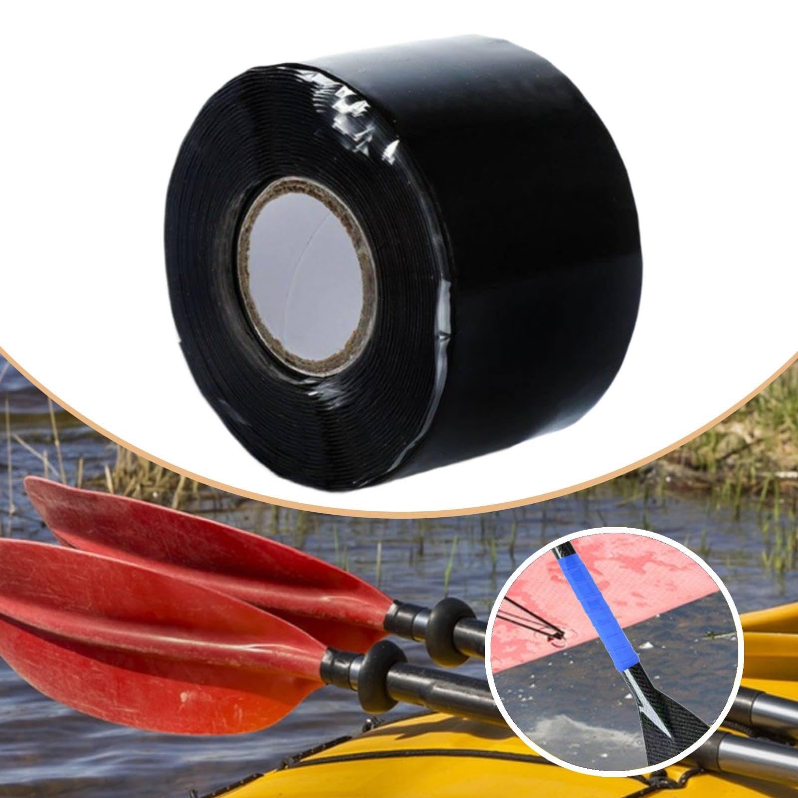 Nastro Antiscivolo per Kayak, Striscia Sigillante Antiscivolo, Nastro Isolante Versatile per Attrezzature E Strumenti Sportivi, Nero