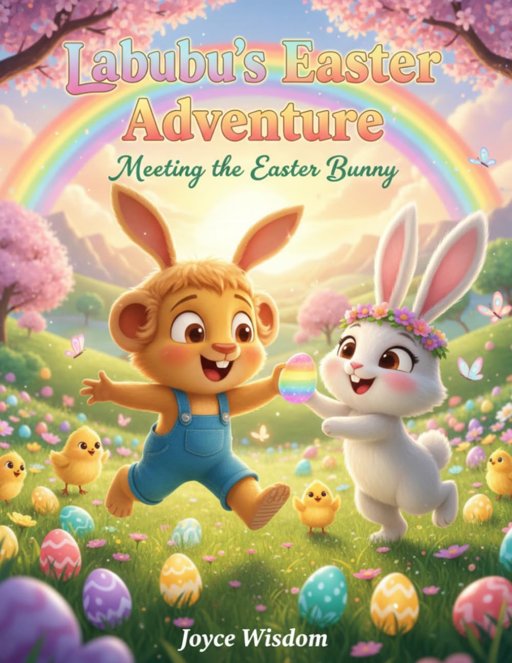 Labubu's Easter Adventure: Meeting the Easter Bunny.