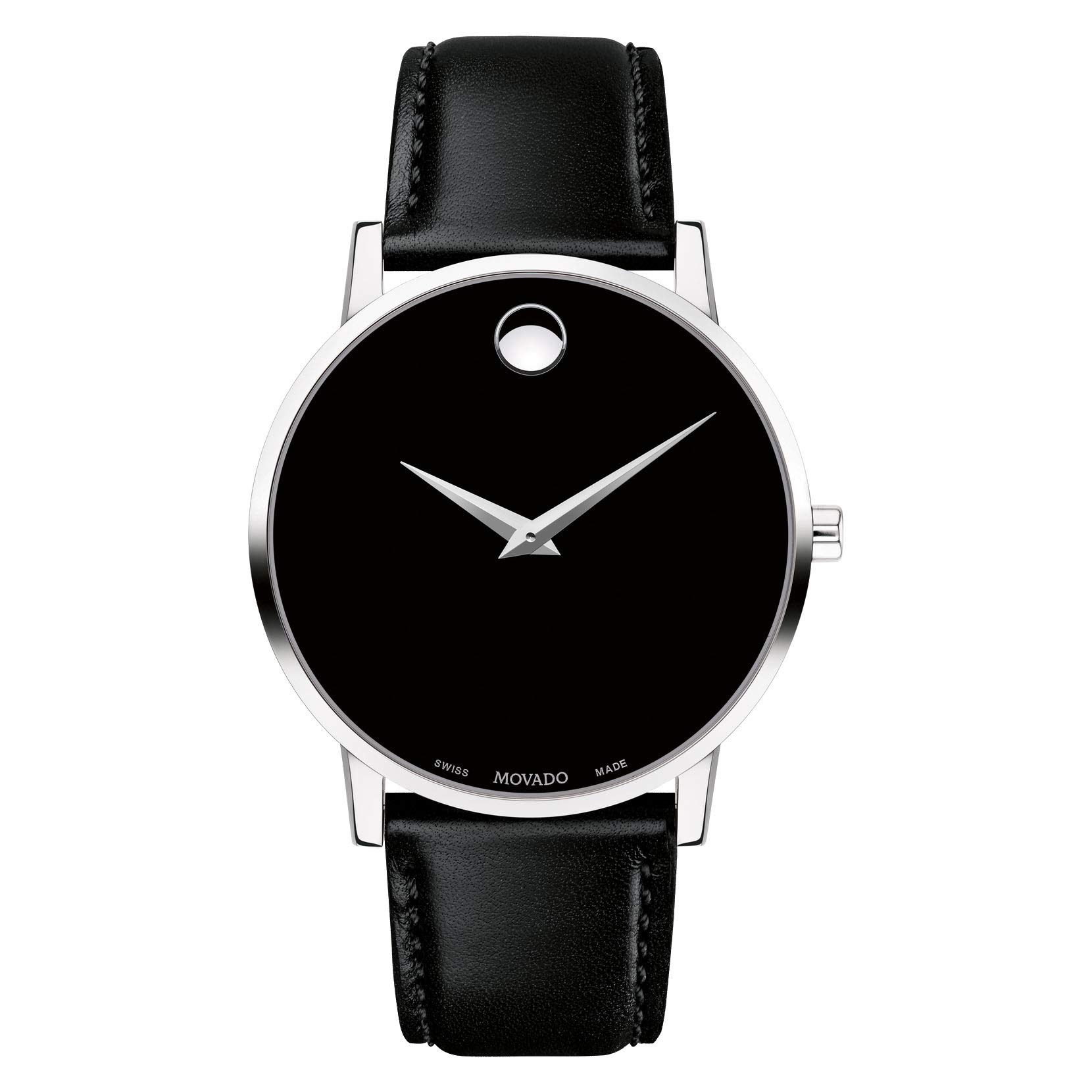 Movado Classic Museum 0607312 Black Dial Leather Strap Men's Watch