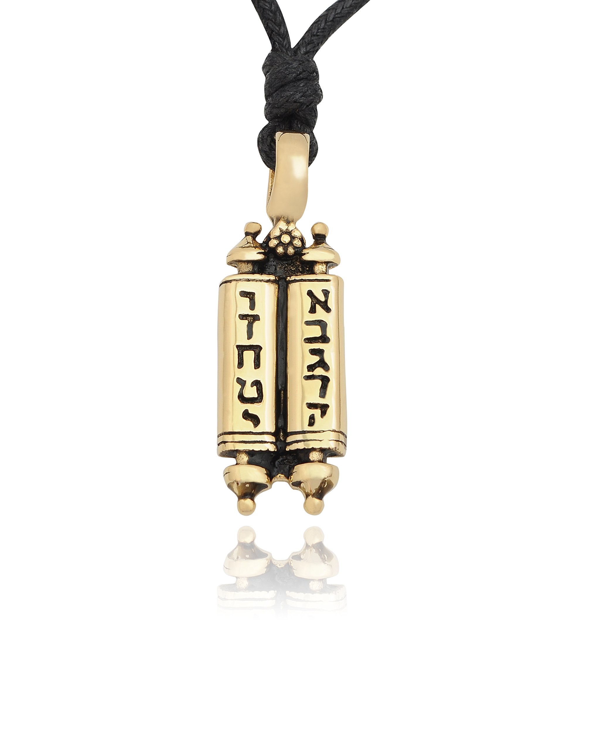 Jewish Torah ScrollBook Silver Pewter Gold Brass Charm Necklace Pendant Jewelry