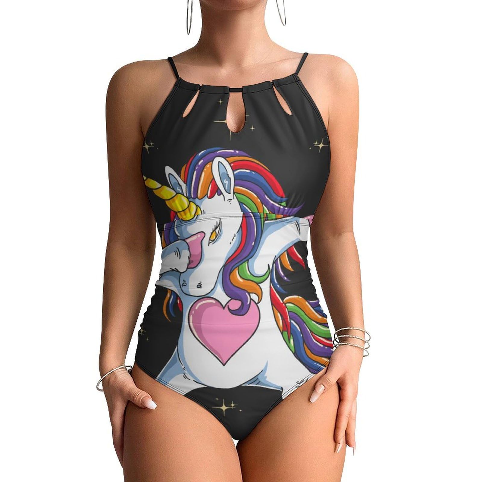 Monokini beachwear licorne imprimé au style unique - 8