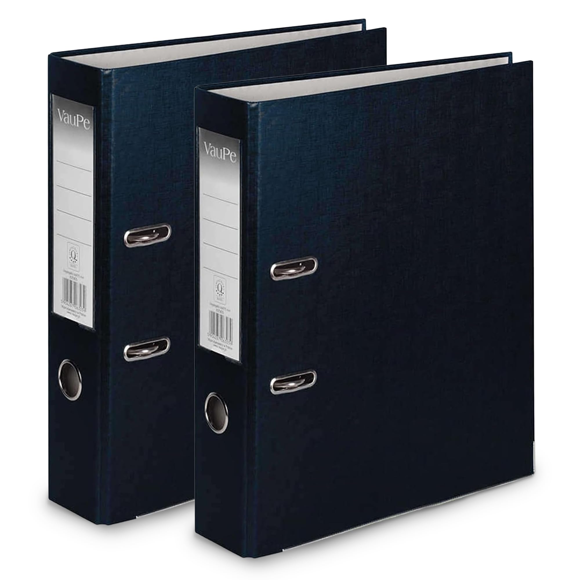 OFFICE CENTRE 2X Black A4 75mm Lever Arch File Folder Metal Edge