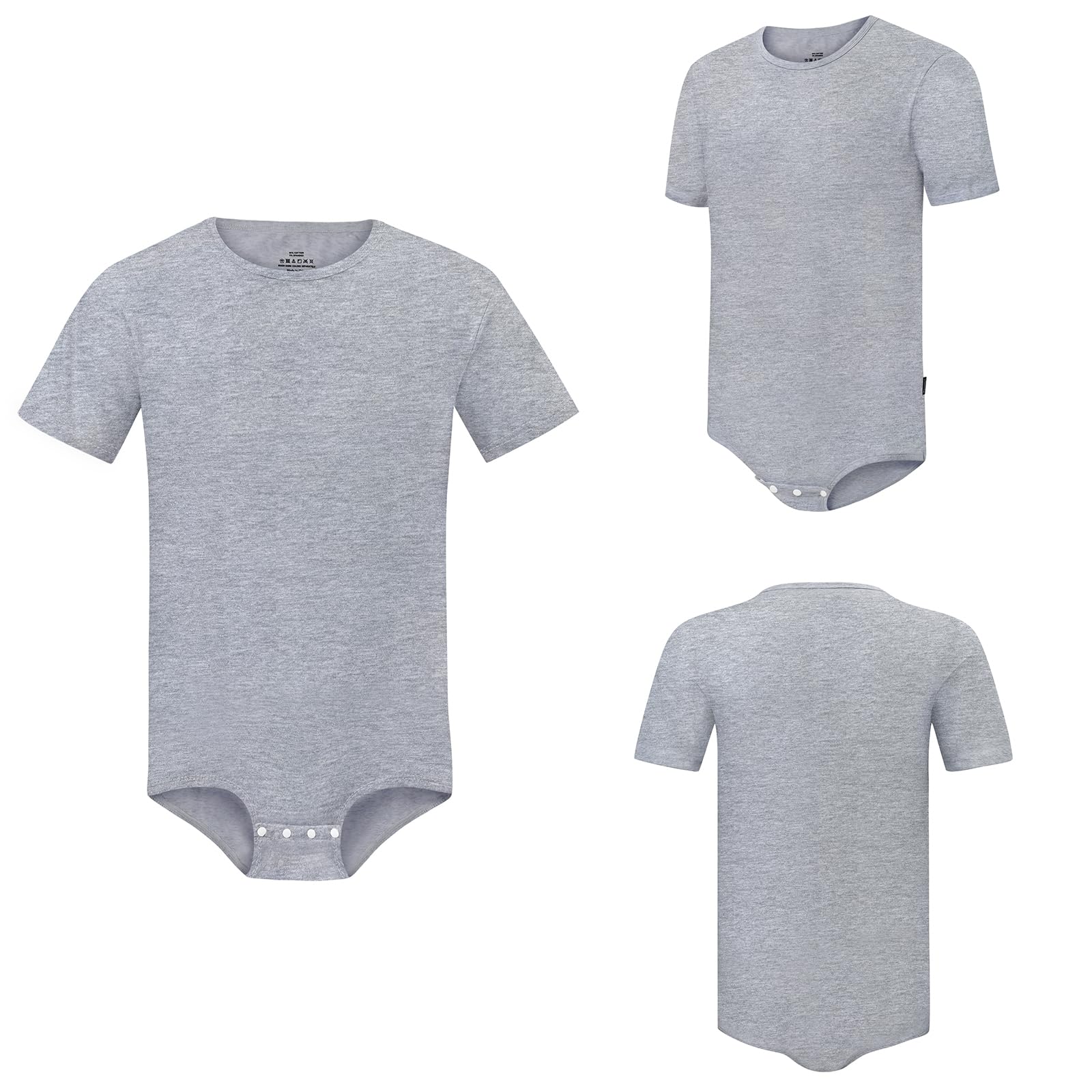 LittleForBig Grenouillère en coton pour homme – Combinaison basique à coupe décontractée