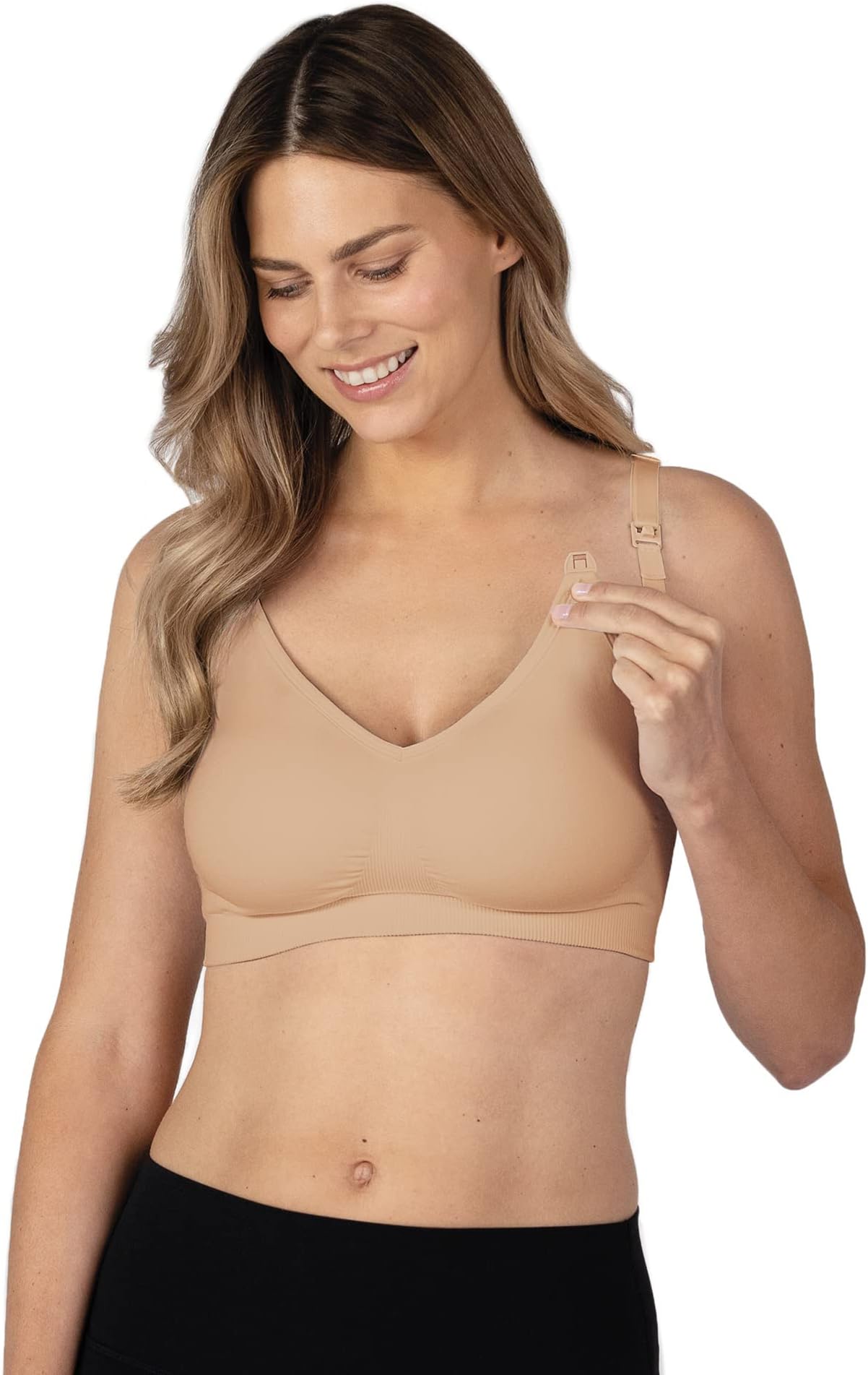Basics by Bravado Maternity & Nursing Bra Seamless Double Layer, Wirefree, Adjustable for Breastfeeding S - XXL