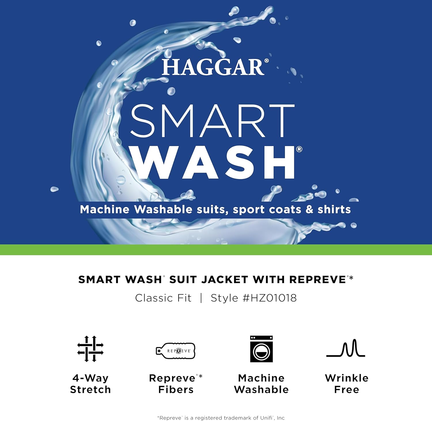 Haggar J.M Men's Plaid Stretch Classic Fit Suit Separate Jacket Dark Grey - Image 6