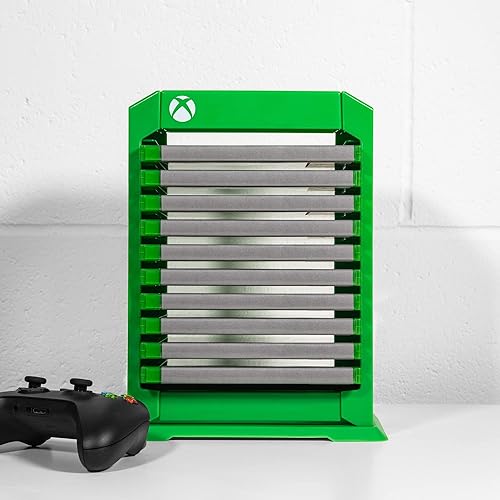 Vista 5 de Numskull Torre de almacenamiento oficial de Xbox Premium soporte de juego para Xbox Series X S y Xbox One soporte para 10 juegos o fundas Blu-Ray